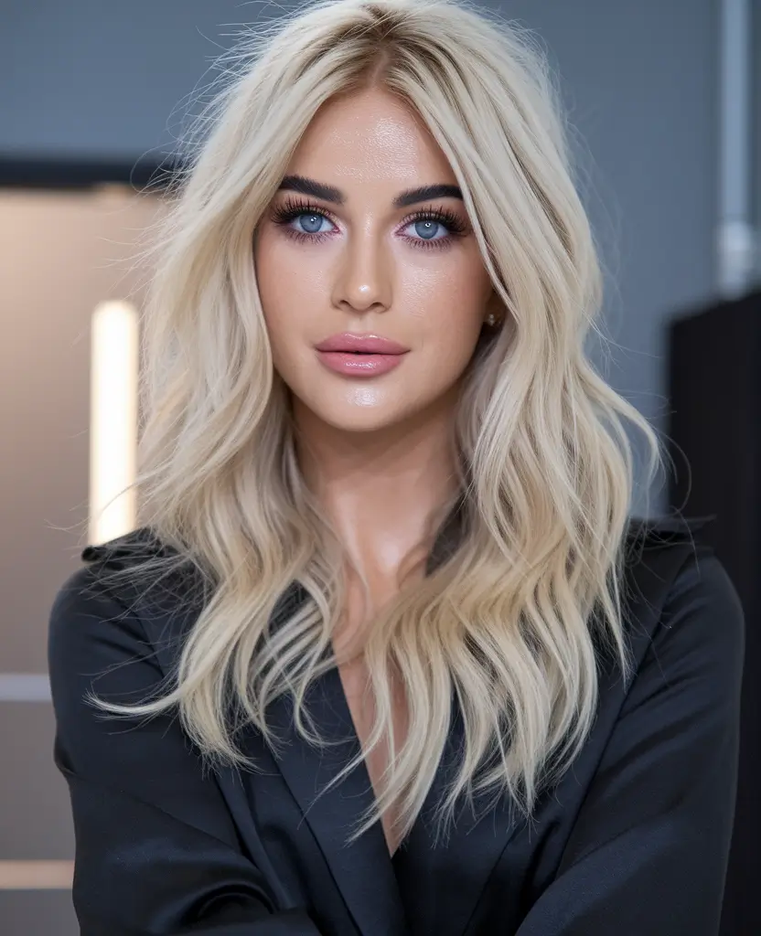 Blonde Hair Color Ideas Winter 2025-2026 Vanilla Blonde with Soft Volume