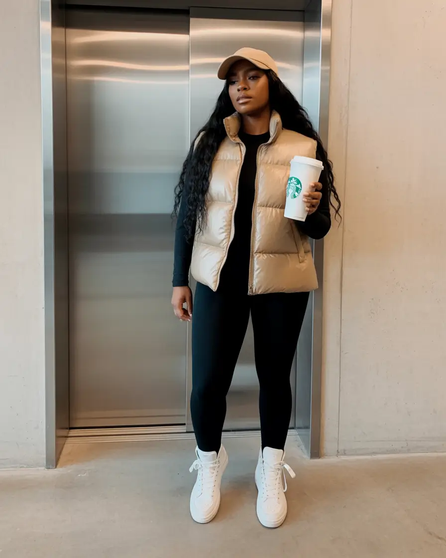 Casual Winter Outfits for Women 2025 - 2026 Modern Puffer with Athletic Vibes