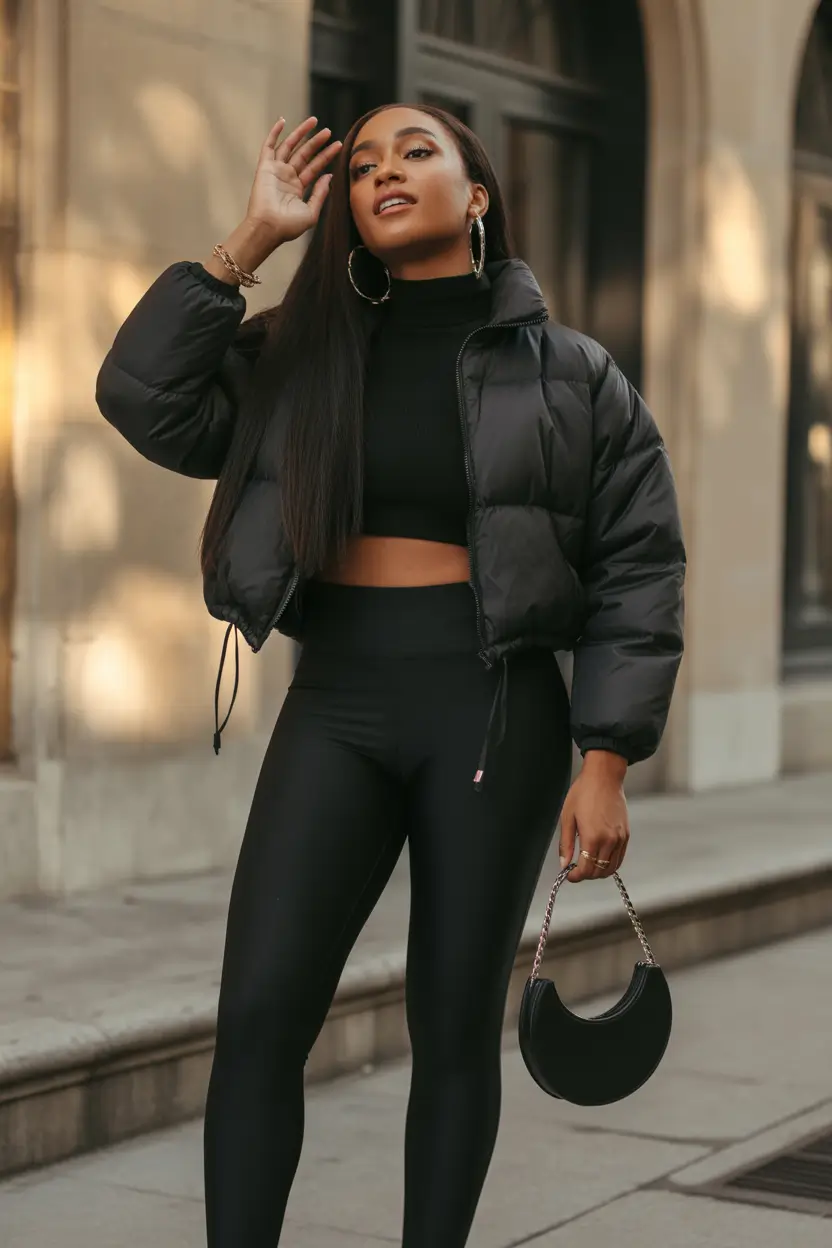 Casual Winter Outfits for Women 2025 - 2026 All-Black Athletic Edge
