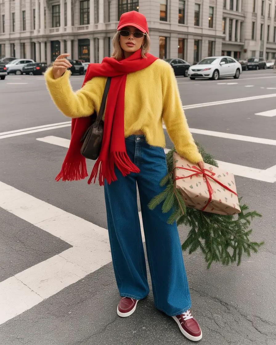 Casual Winter Outfits for Women 2025 - 2026 Playful Color Pop Streetwear