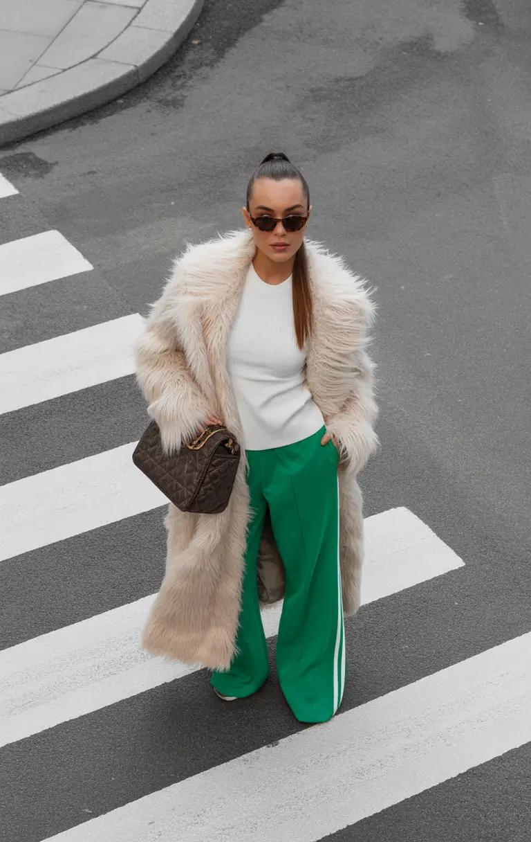 Casual Winter Outfits for Women 2025 - 2026 Faux Fur Glam with Sporty Edge