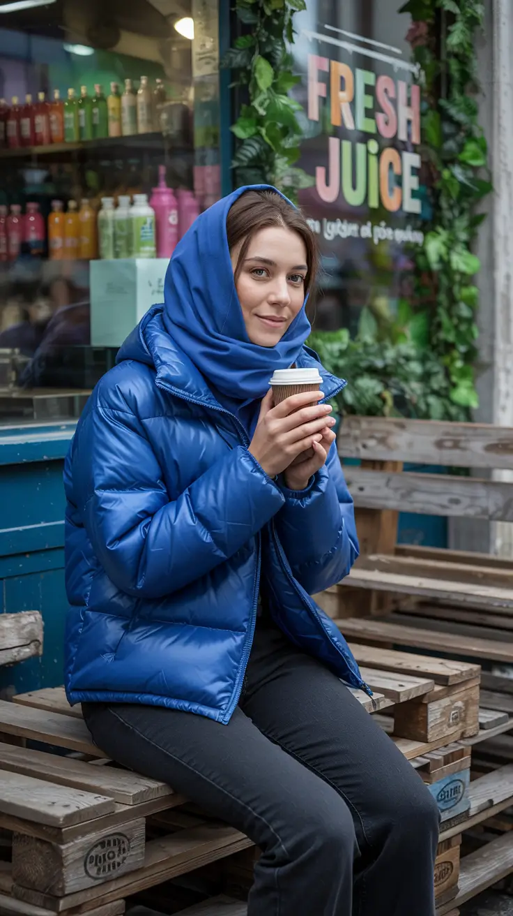 Early Outfits for Winter 2025 Bright Blue for Cold Mornings