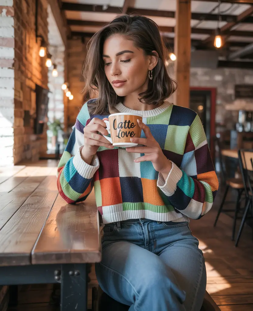 Early Outfits for Winter 2025 Color Blocked Coffee Break