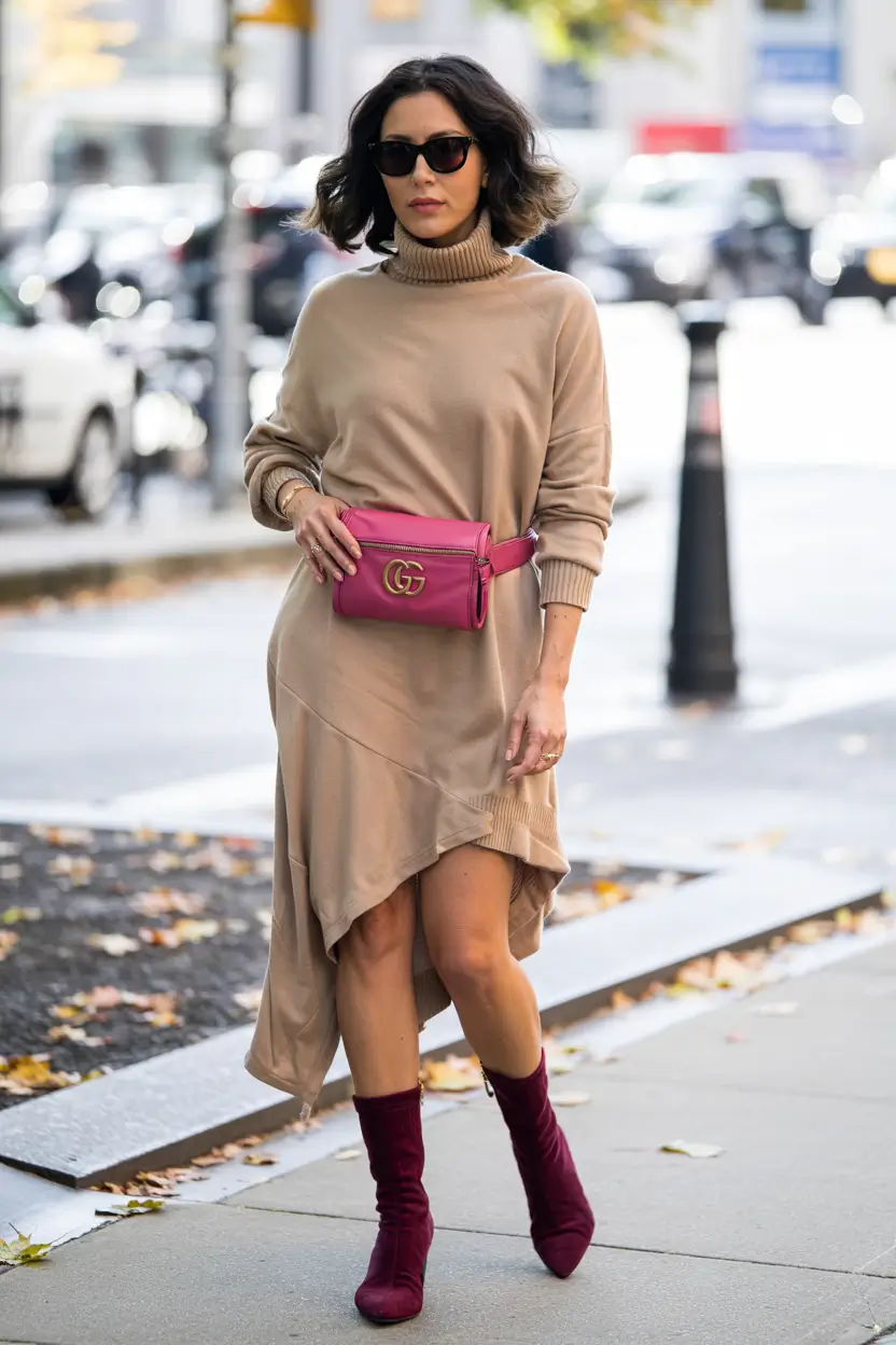 fall to winter outfits ideas 2025 Cozy Neutrals With a Pop of Color