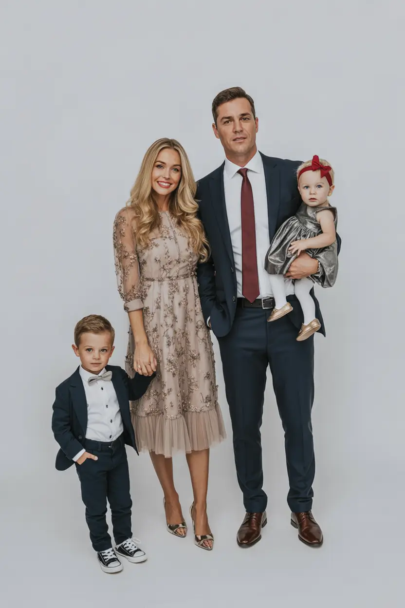 Family Outfit for Photos Winter 2025 - 2026 Refined Family Coordination with Deep Tones