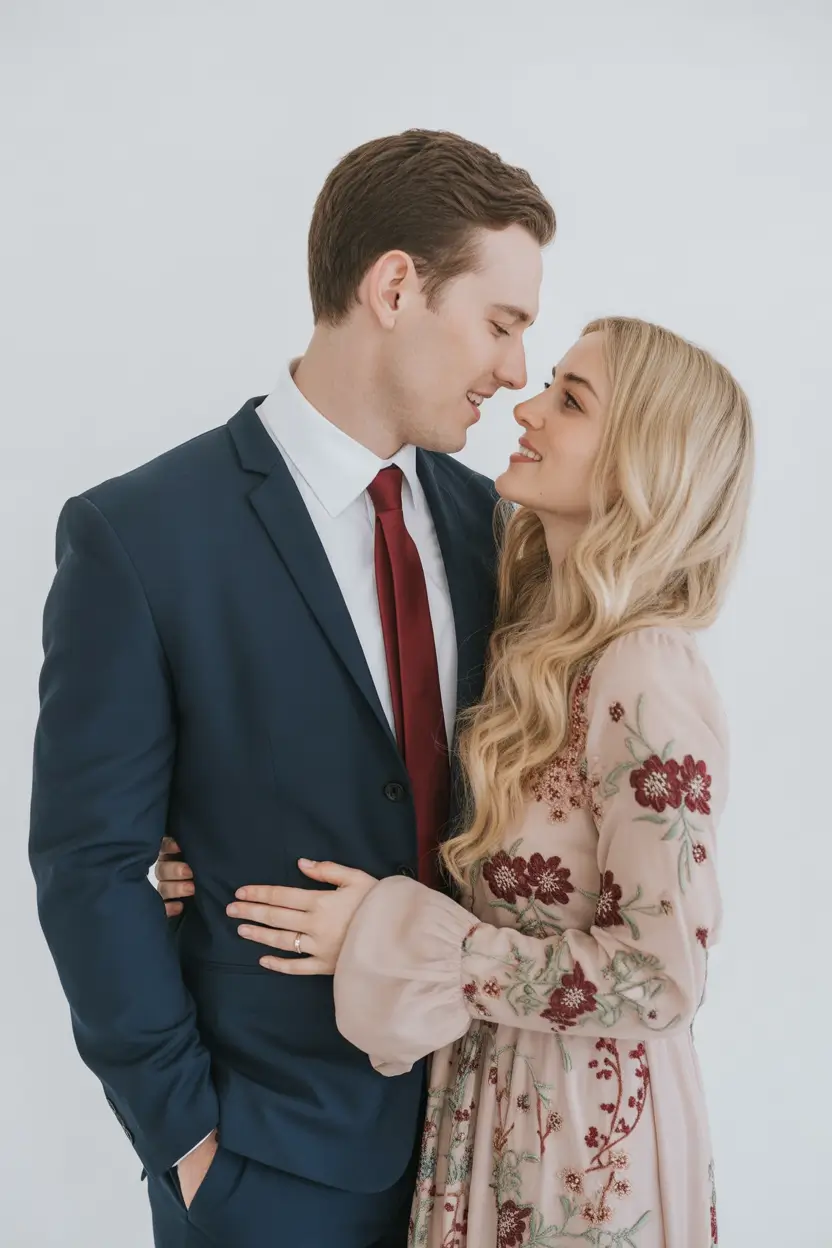 Family Outfit for Photos Winter 2025 - 2026 Classic Elegance with Pops of Color