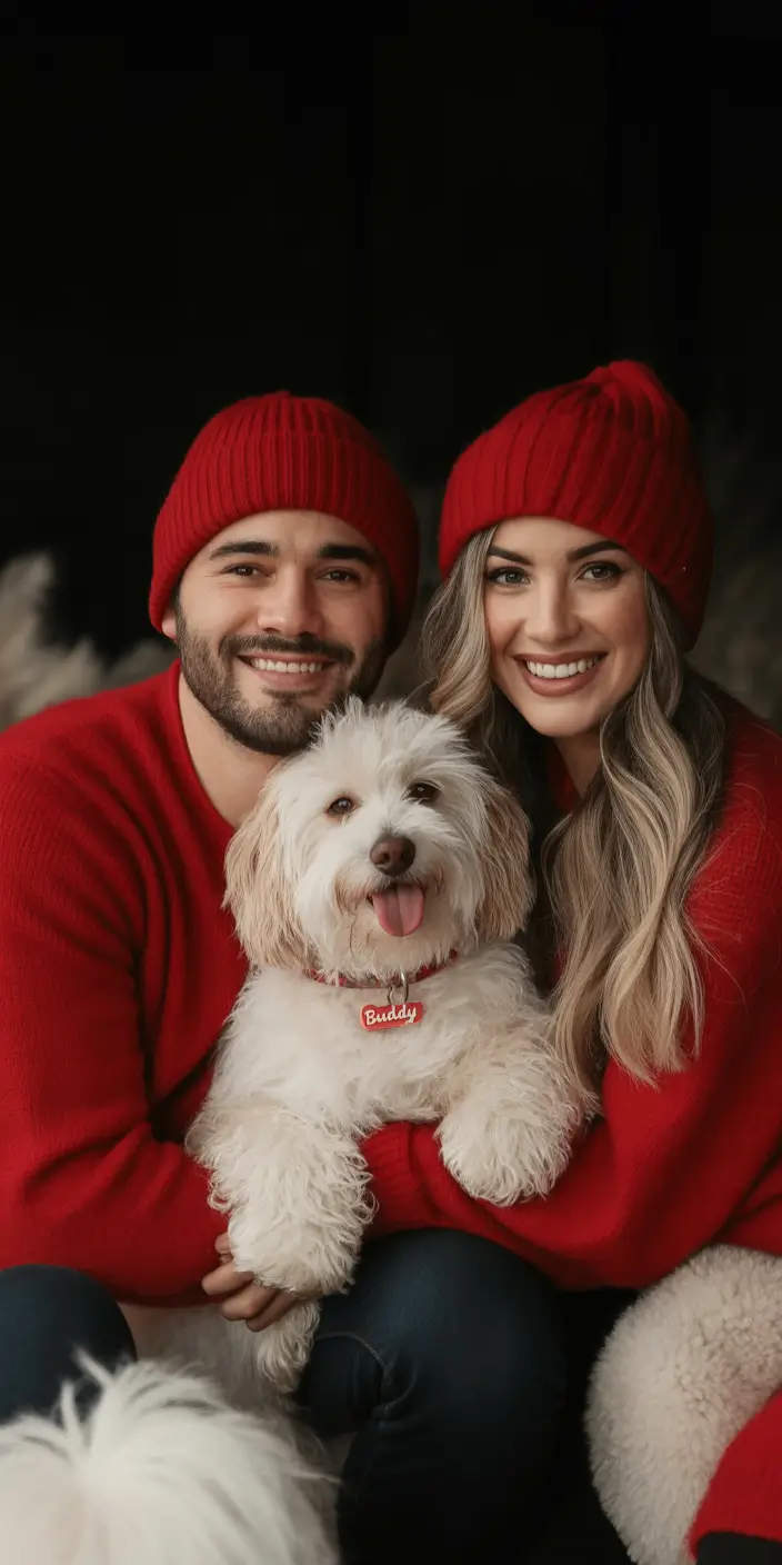 Family Outfit for Photos Winter 2025 - 2026 Cozy Casual in Matching Reds