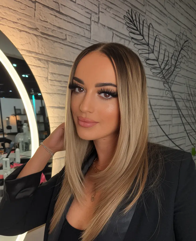 Hair Colors Ideas for Winter 2025-2026 Dimensional Blonde with Sleek Finish