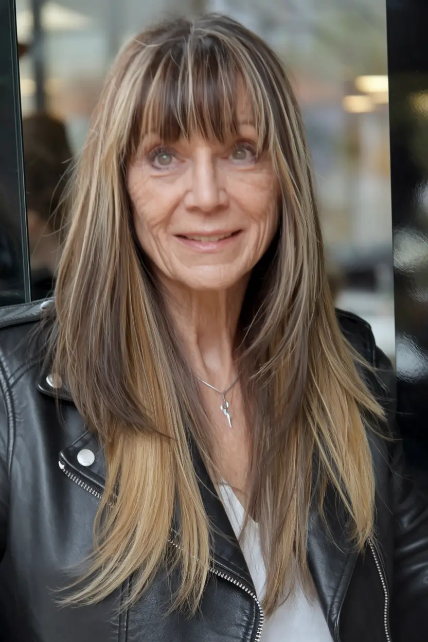 Haircuts for Women Over 40 Winter 2025–2026 Layered Shag with Lived-In Bangs