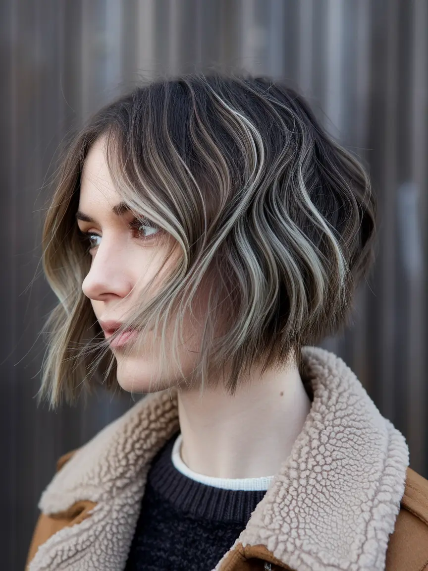 New haicuts ideas October 2025 Textured Chin-Length Bob with Highlights