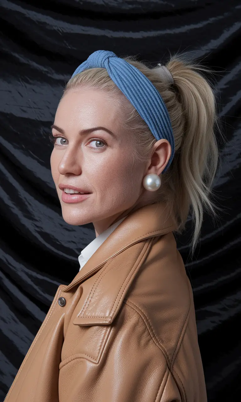 New haicuts ideas October 2025 High Ponytail with Retro Headband
