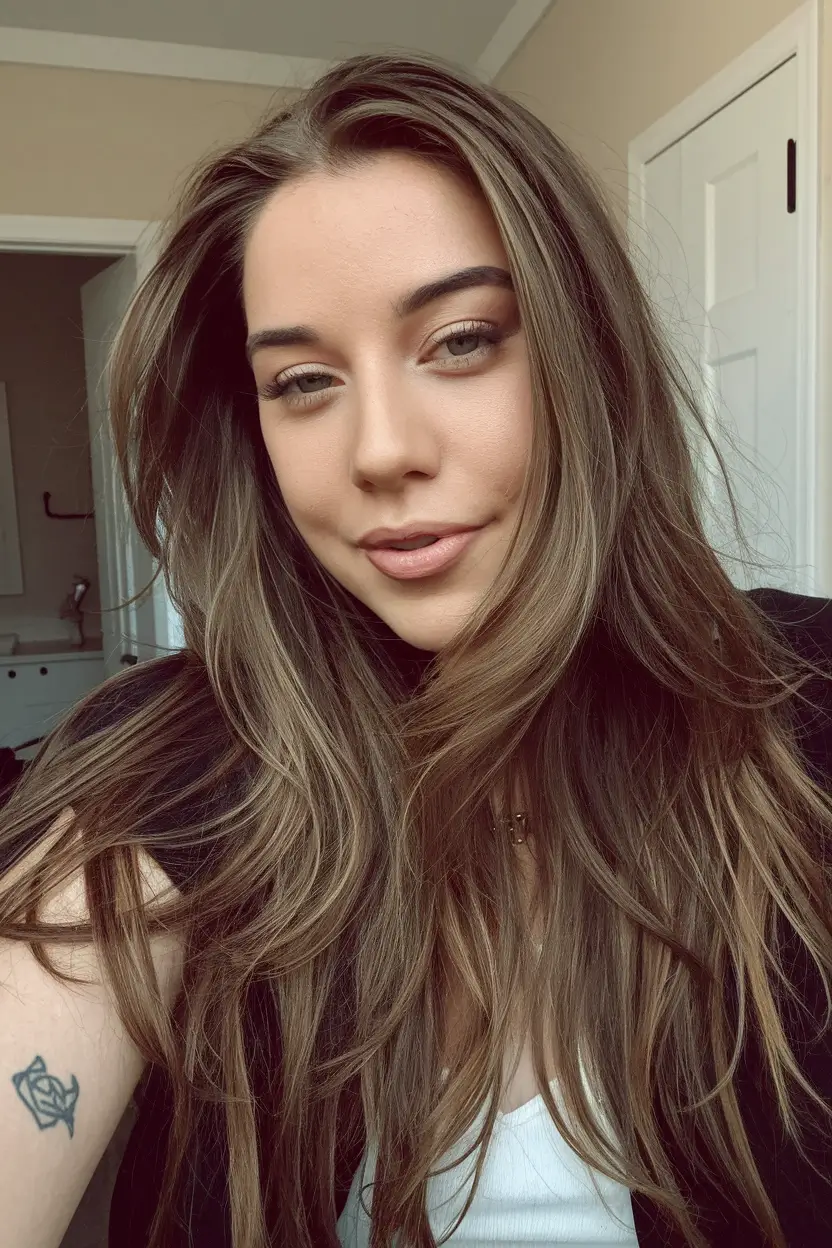 October hair color ideas – fall trends for 2025 Soft Ash Brown Balayage