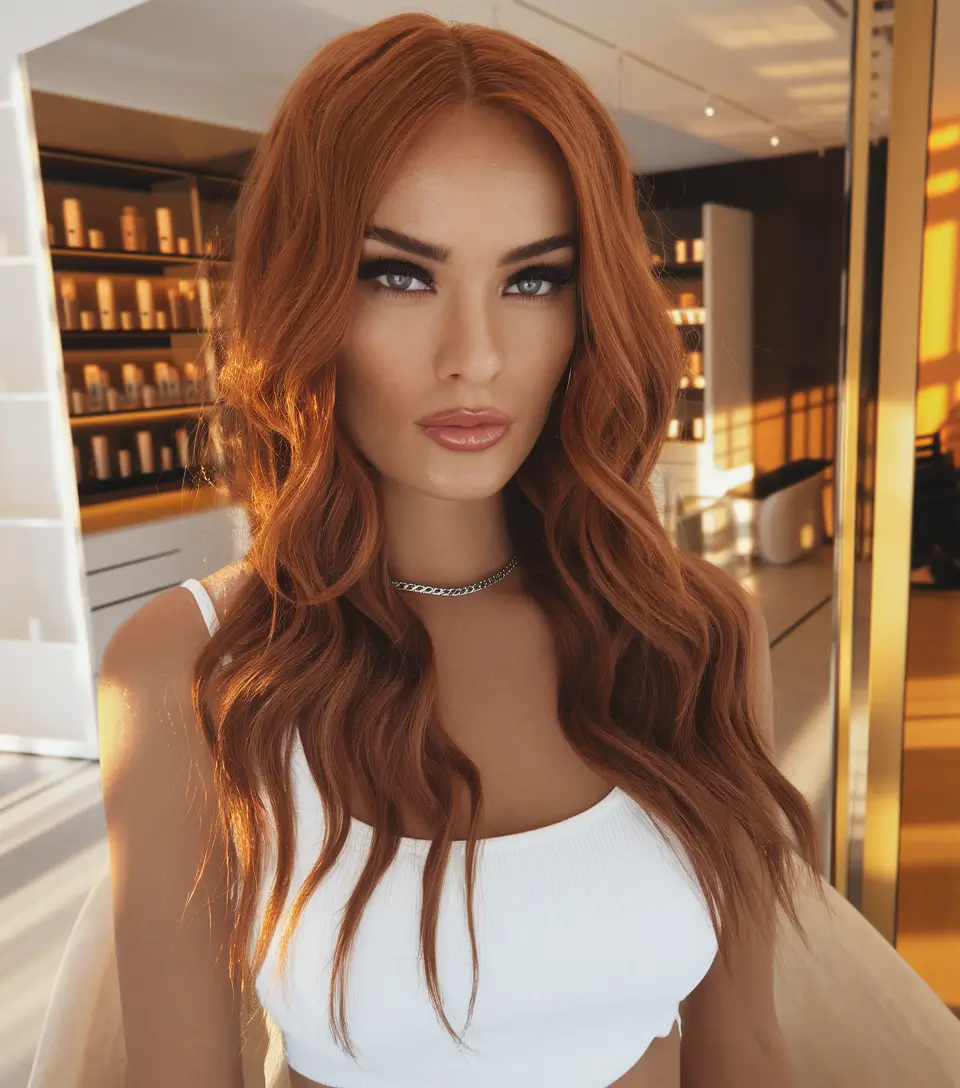 October hair color ideas – fall trends for 2025 Spiced Copper Red