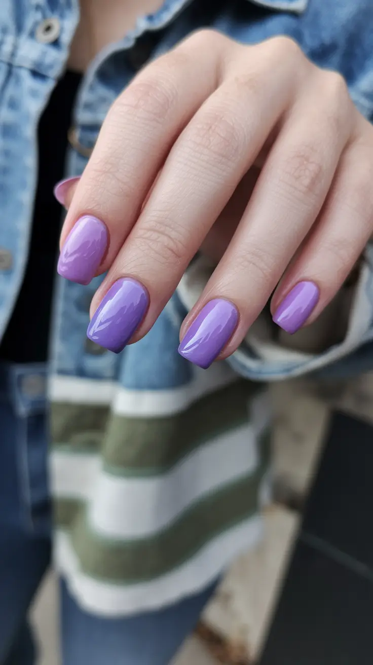 October nails design – fall trends for 2025 Lilac Charm for Fall