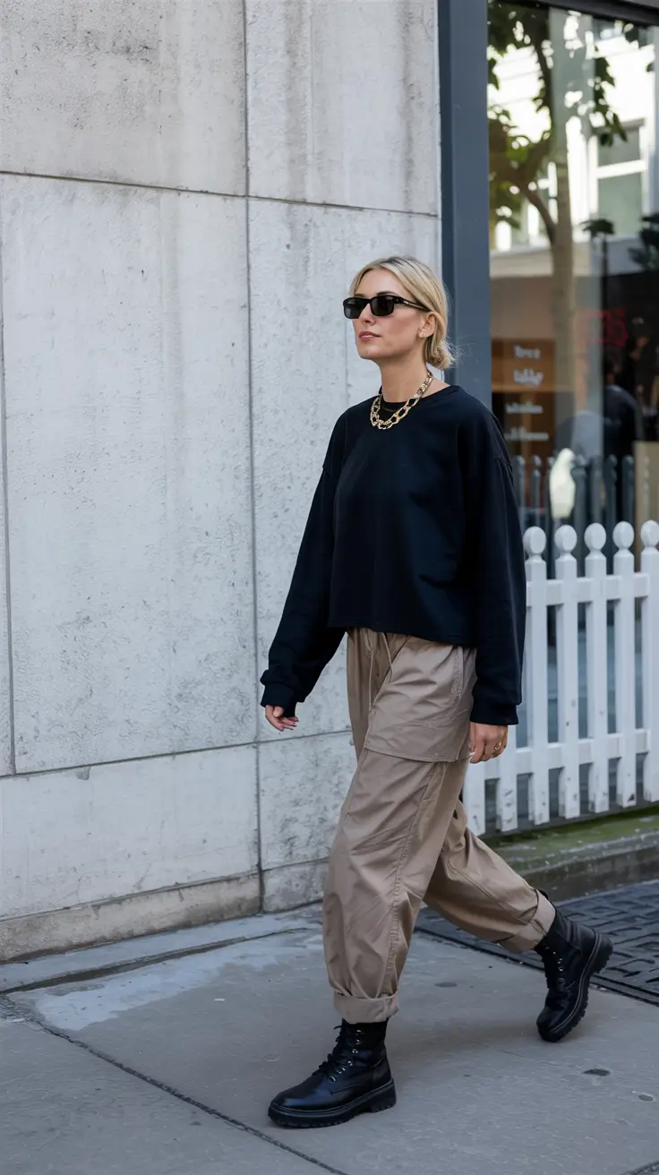 October outfits ideas 2025 Utility Chic in Neutrals