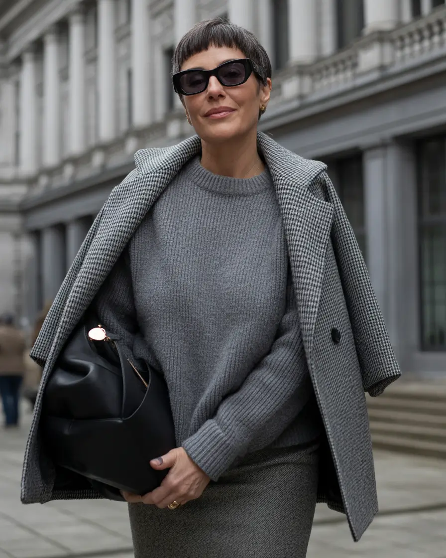 Outfits for Women Over 40 Winter 2025 2026 Monochrome Gray Done Right