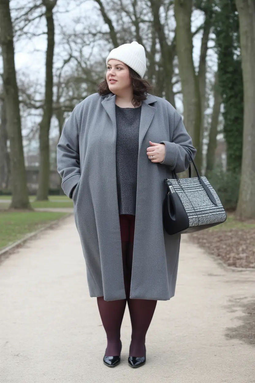 Plus Size Capsule Wardrobe Winter 2025-2026 Cozy Elegance in Winter Neutrals