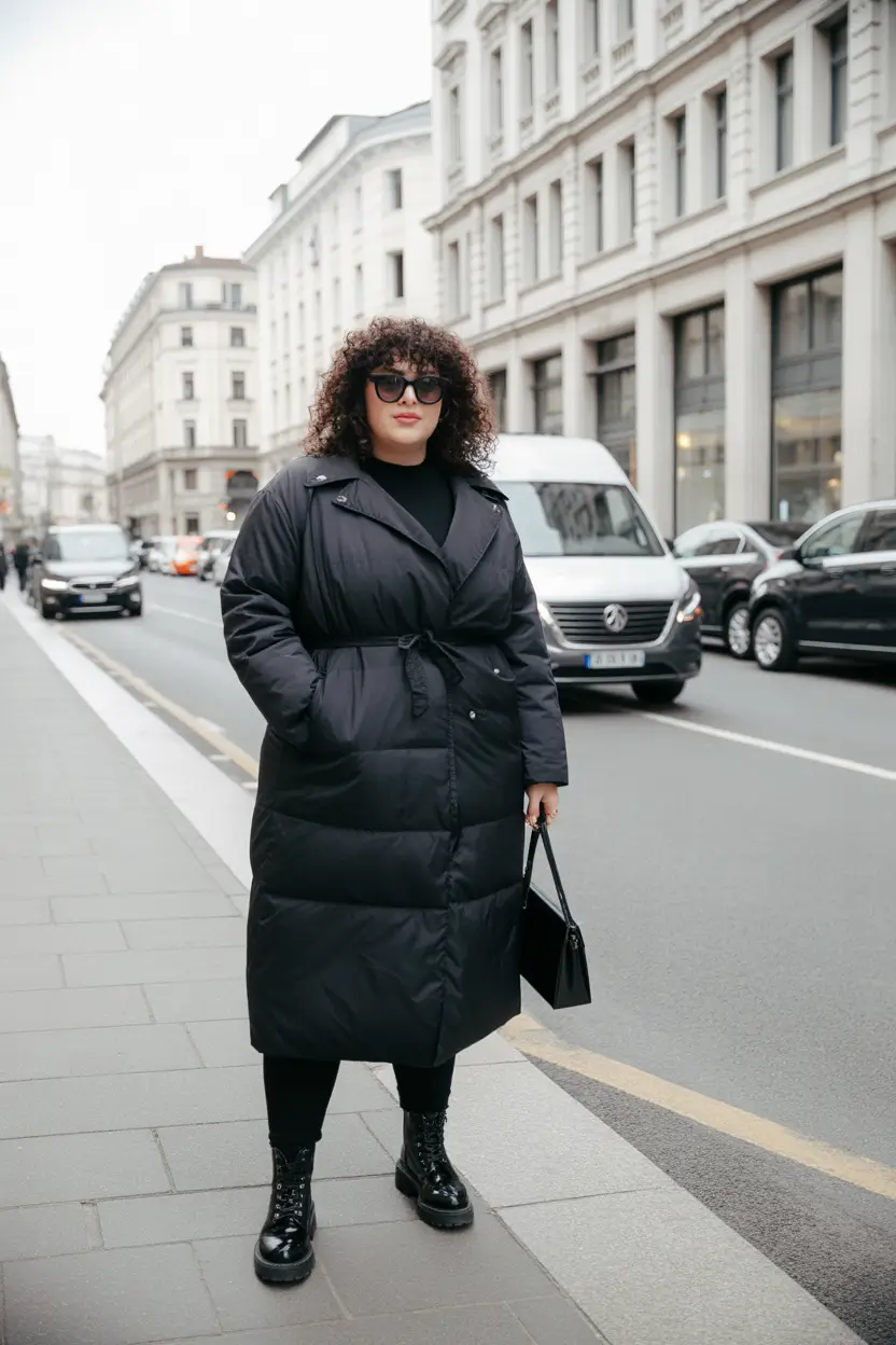 Plus Size Capsule Wardrobe Winter 2025–2026 Urban Strength in All Black