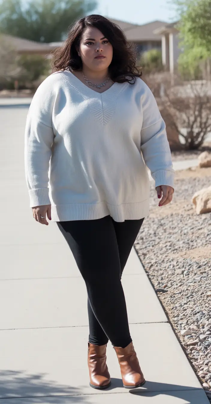 Plus Size Capsule Wardrobe Winter 2025-2026 Classic Balance in Knit and Denim