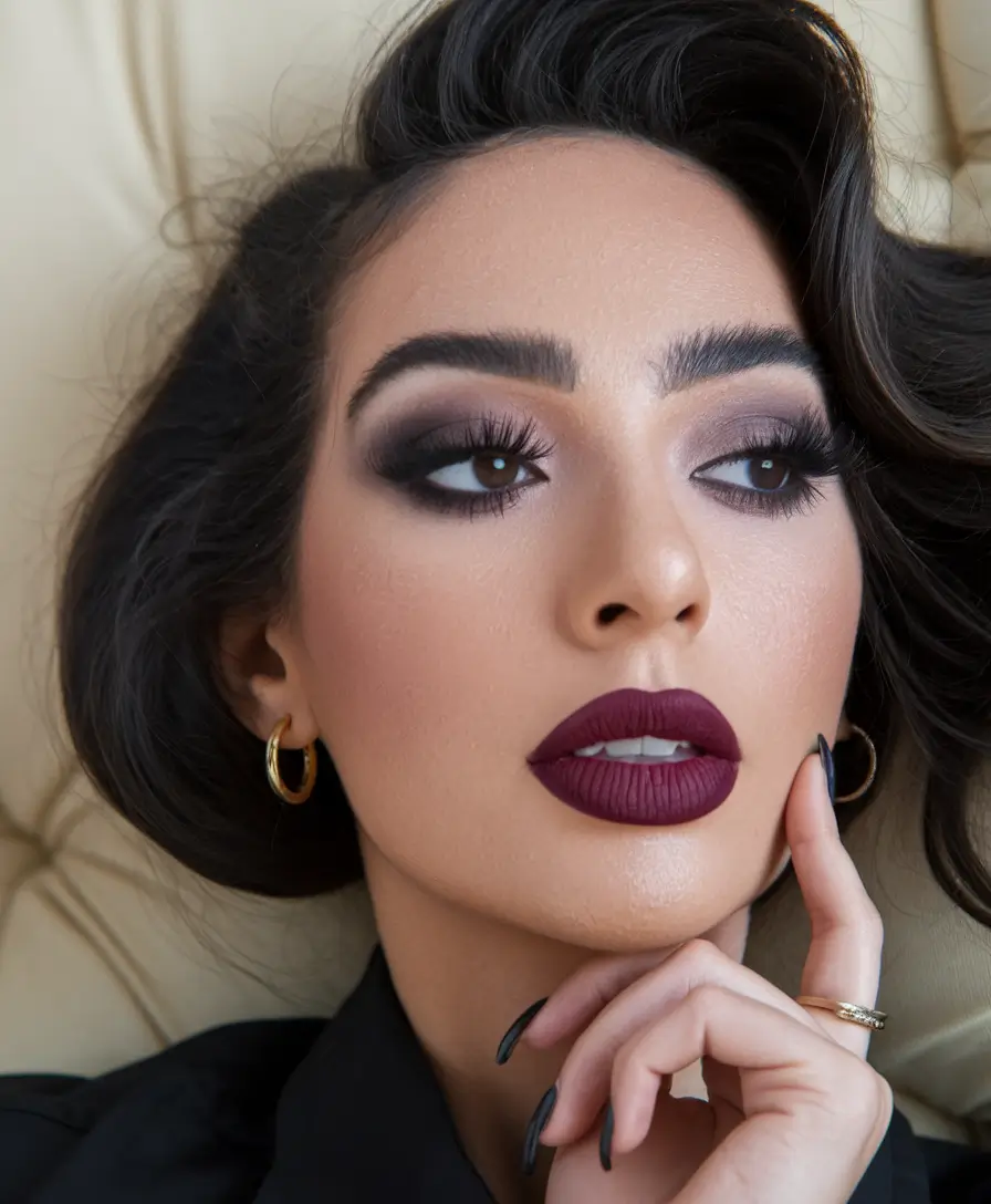 short winter haircuts for women Classic Glamour with Dark Waves