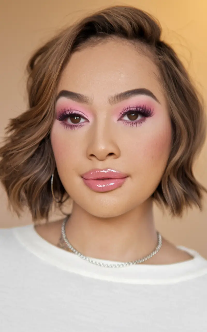 short winter haircuts for women Textured Waves with Tousled Layers