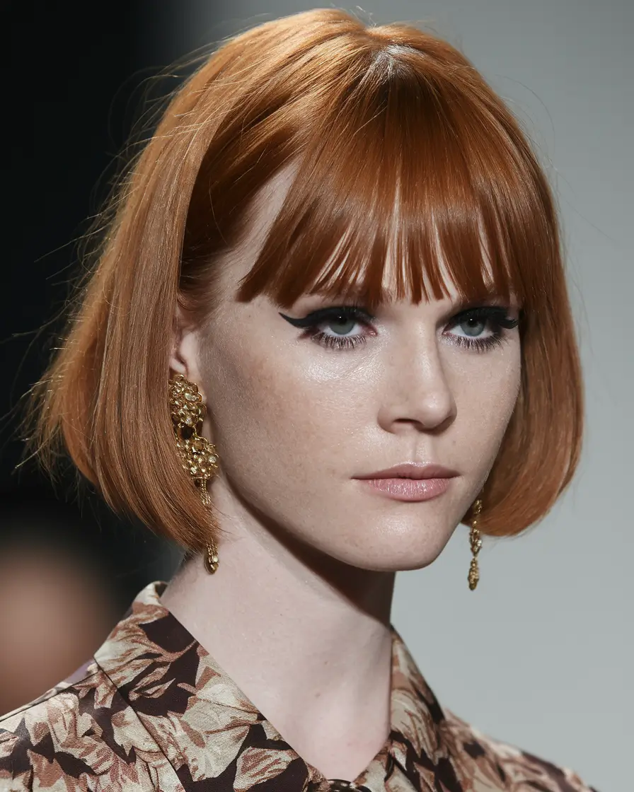 red bob haircut winter 2025 2026