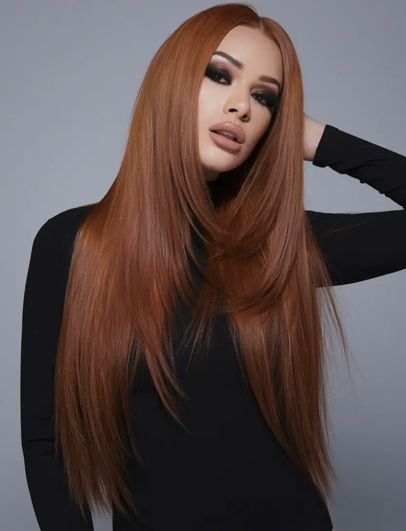 Trending Hair Colors Winter 2025-2026 Cinnamon Spice Length