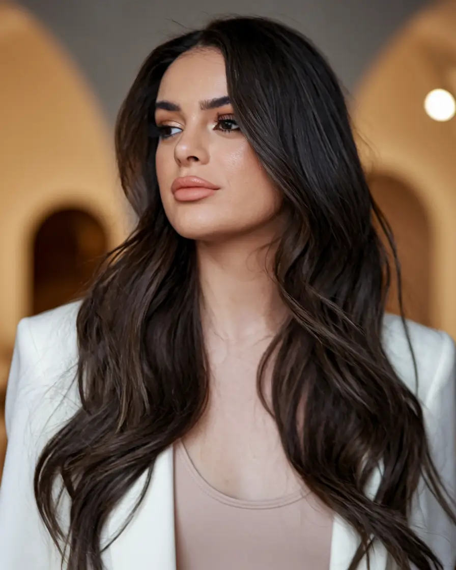 Trending Hair Colors Winter 2025-2026 Deep Espresso with Subtle Waves