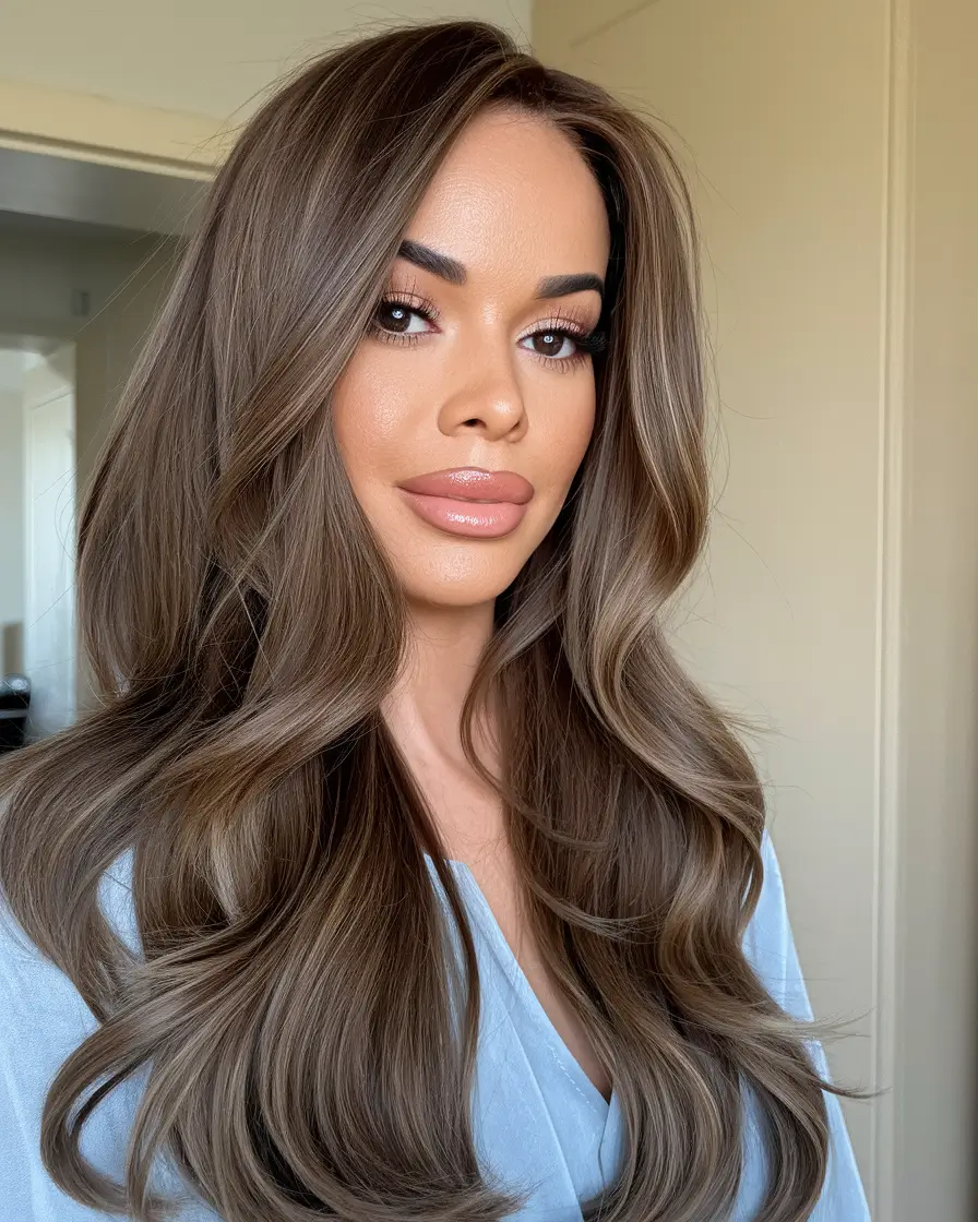 Trending Hair Colors Winter 2025-2026 Cool Mocha Balayage