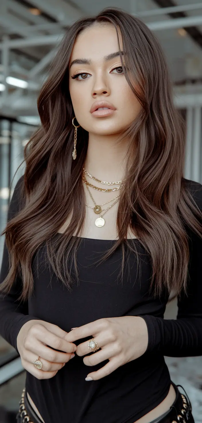 Trending Hair Colors Winter 2025-2026 Warm Chestnut Layers