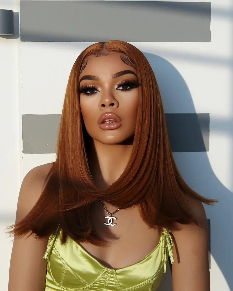Trending Hair Colors Winter 2025-2026 Glossy Copper Straight