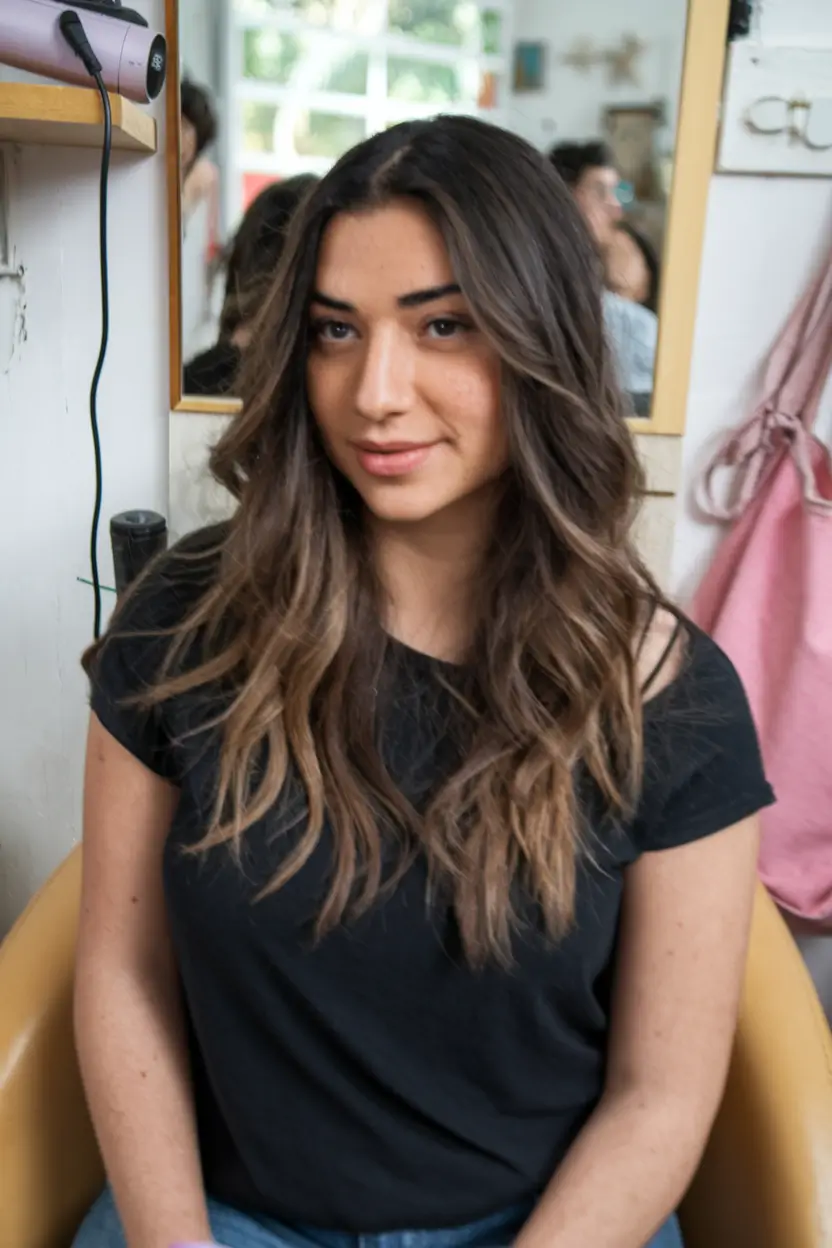 Trendy Brown Hair Colors Winter 2025-2026 Effortless Brunette with Natural Balayage