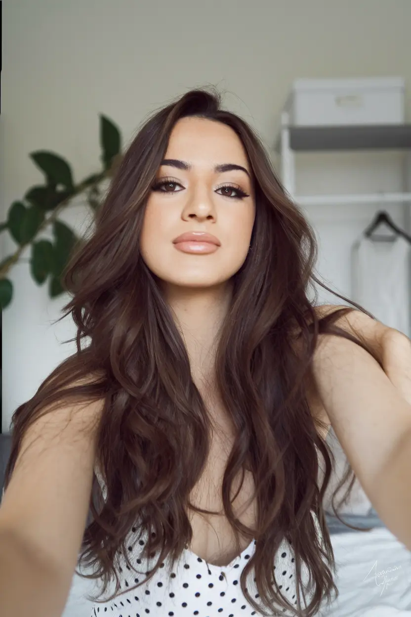 Trendy Brown Hair Colors Winter 2025-2026 Classic Chocolate Waves