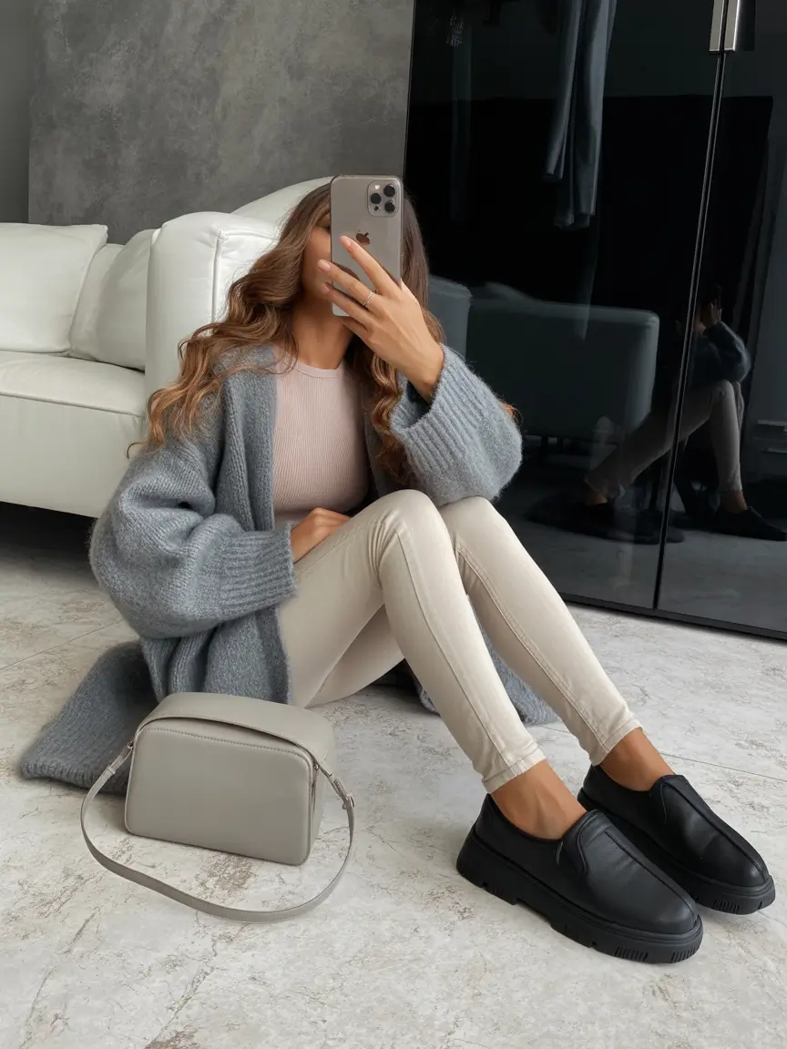 Trendy Uggs Outfit for Winter 2025 - 2026 Minimalist Aesthetic in Monochrome
