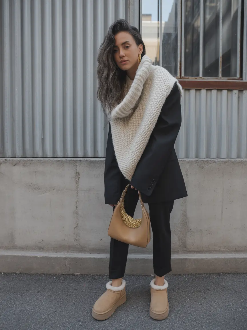 Trendy Uggs Outfit for Winter 2025 - 2026 Oversized Elegance with a Twist