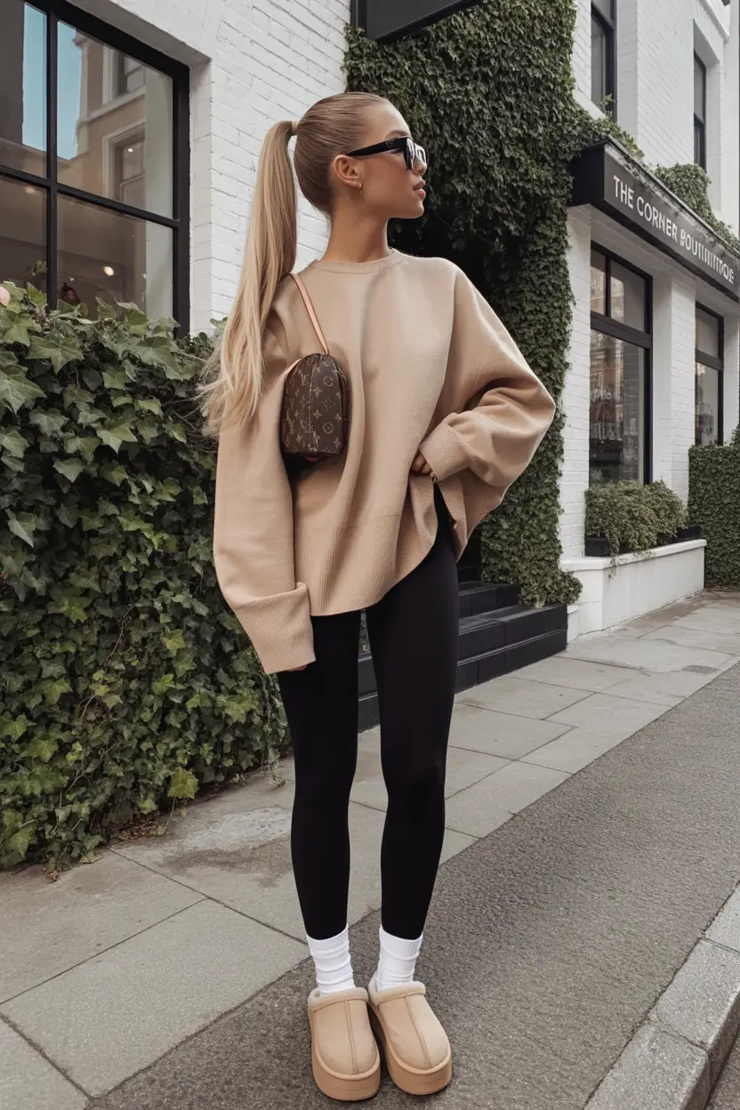 Trendy Uggs Outfit for Winter 2025 - 2026 Minimalist Luxe in Monotones