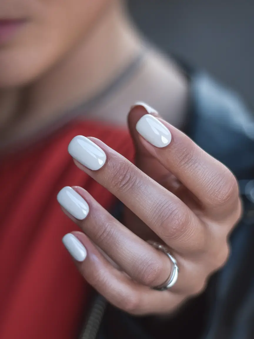 Trendy Winter Dip Nails 2025-2026 Crisp Snow White Minimalism
