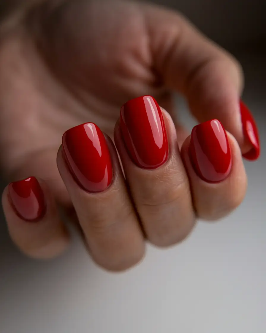 Trendy Winter Dip Nails 2025-2026 Classic Red Confidence