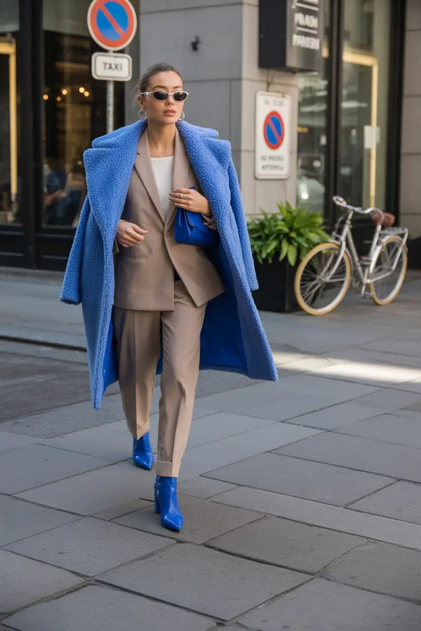 Trendy Winter Fits 2025-2026 Outfit Ideas Bold Neutrals with a Pop of Blue