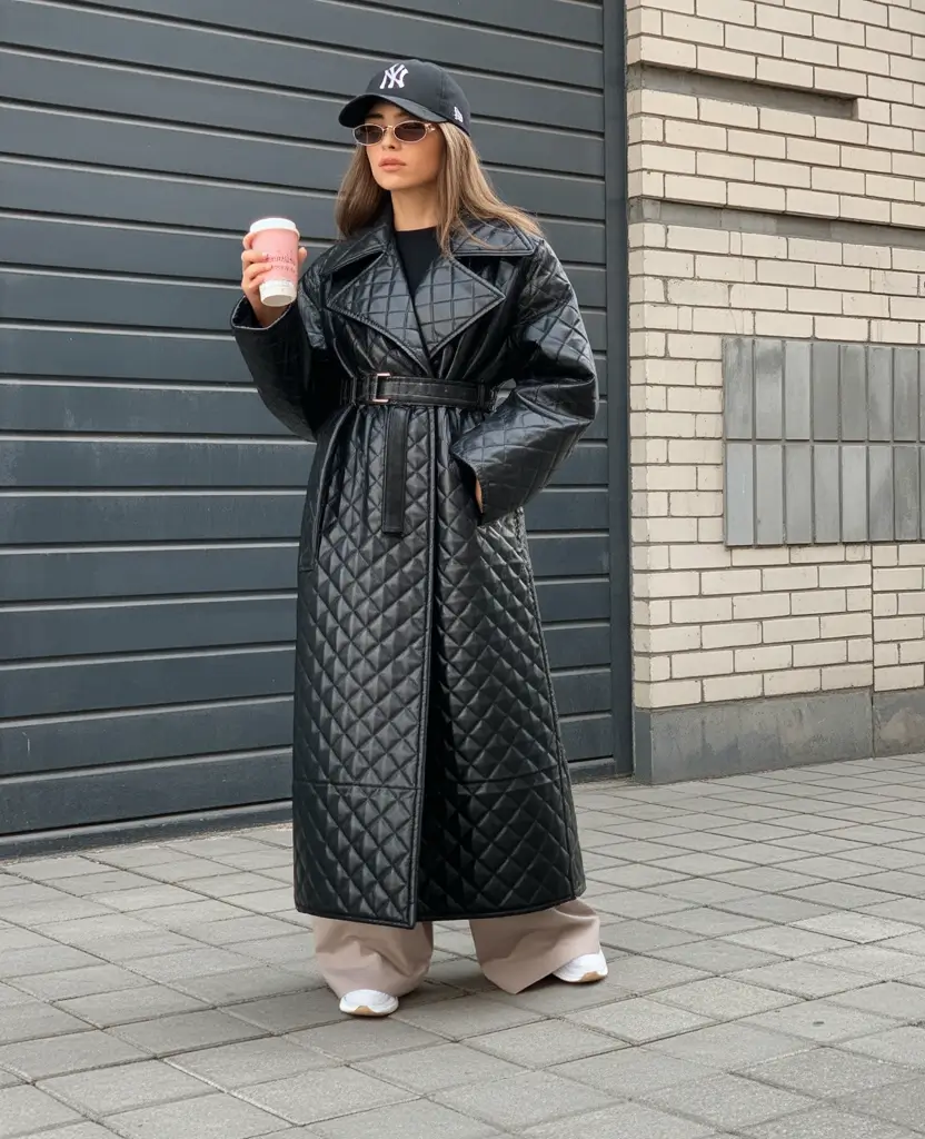 Trendy Winter Fits 2025-2026 Outfit Ideas Sporty Edge in Quilted Leather