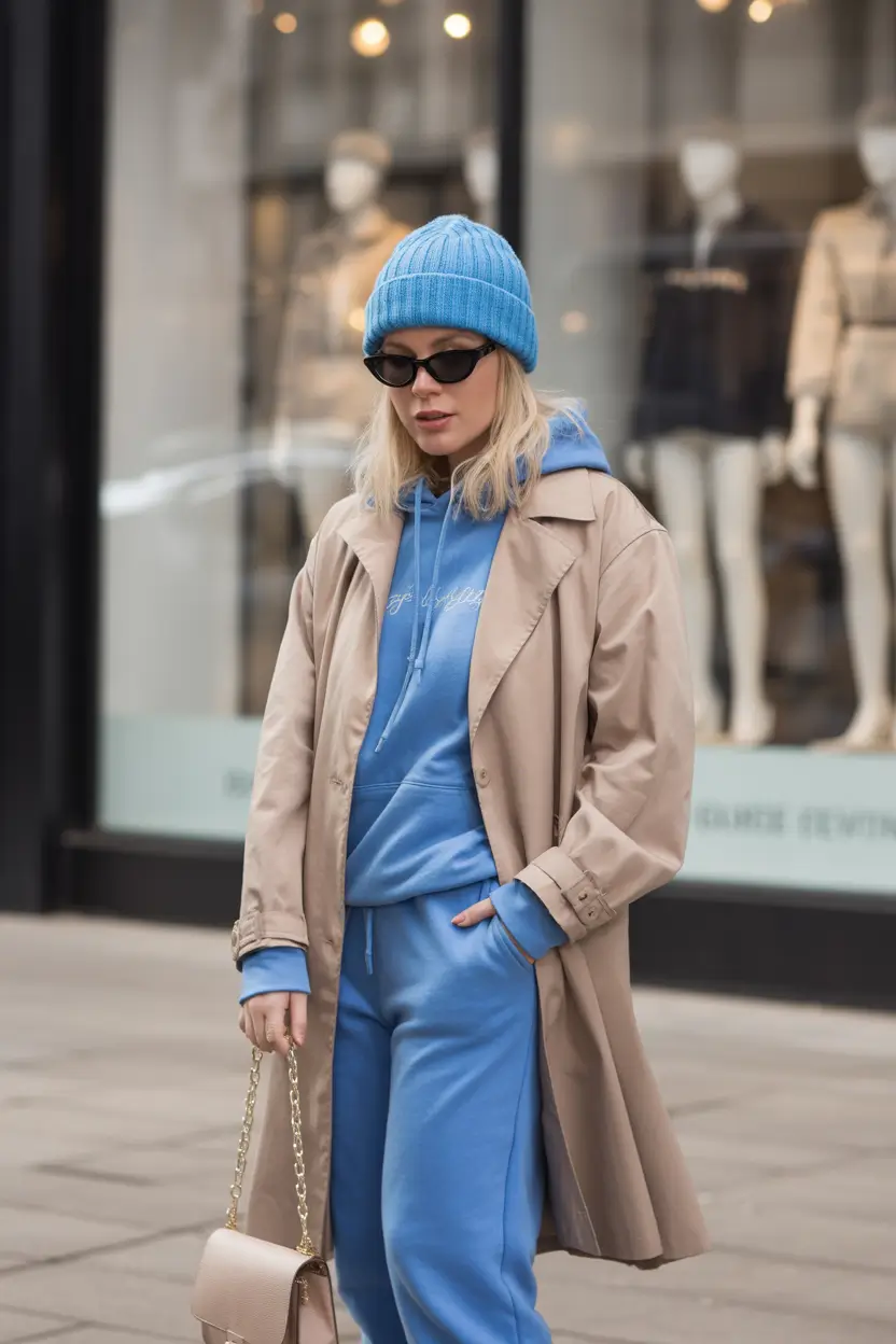 Trendy Winter Fits 2025-2026 Outfit Ideas Sporty Blue Lounge Chic