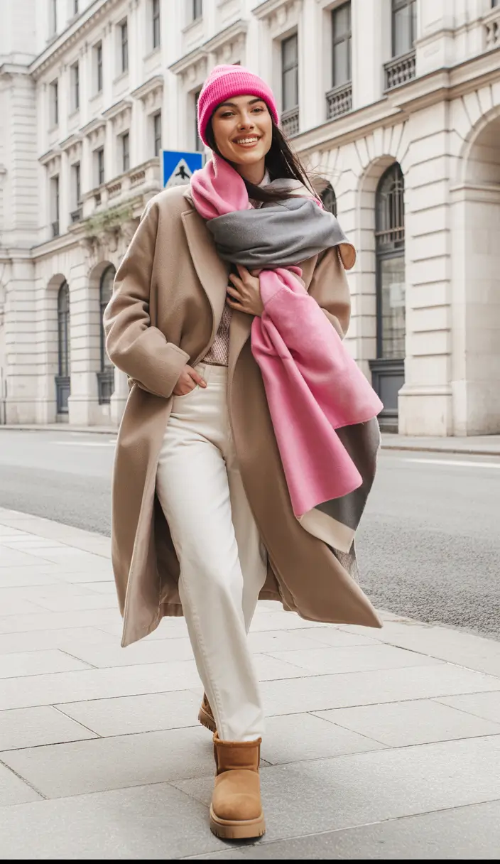 Trendy Winter Outfit Ideas 2025–2026 Playful Pops of Pink