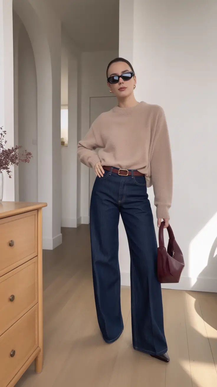 Trendy Winter Outfit Ideas 2025–2026 Minimalist Denim with Quiet Luxury