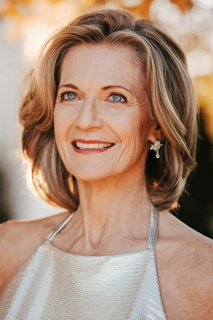 Winter 2025 / 2026 Haircuts for 60+ Women Softly Tousled Mid-Length Layers