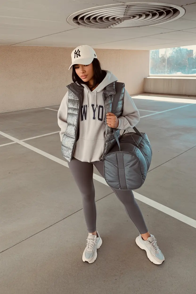 Winter 2025 Trendy Outfit Inspiration Effortless Sporty Layers
