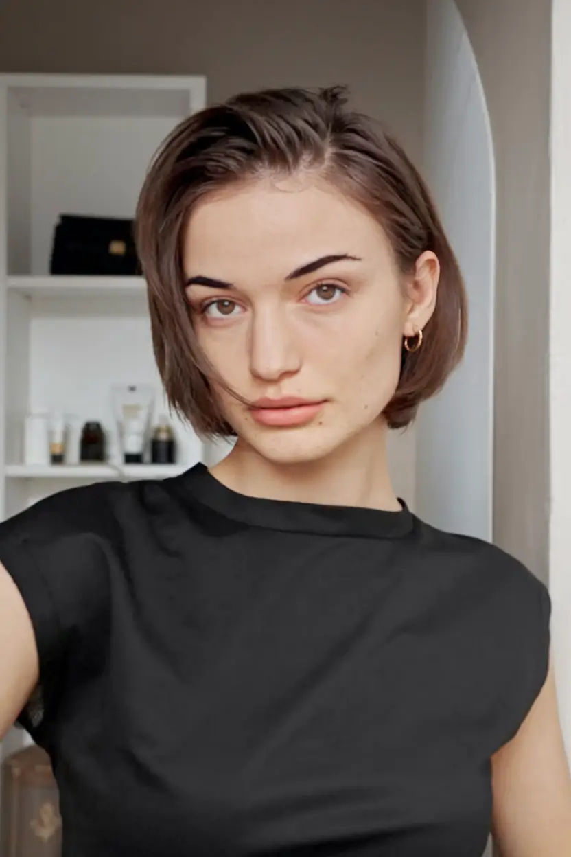 winter bob haircuts ideas 2025 2026 Effortless Side-Swept Bob