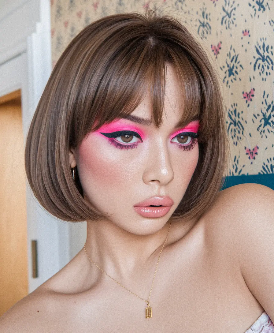 winter bob haircuts ideas 2025 2026 Playful Layers with a Bold Twist