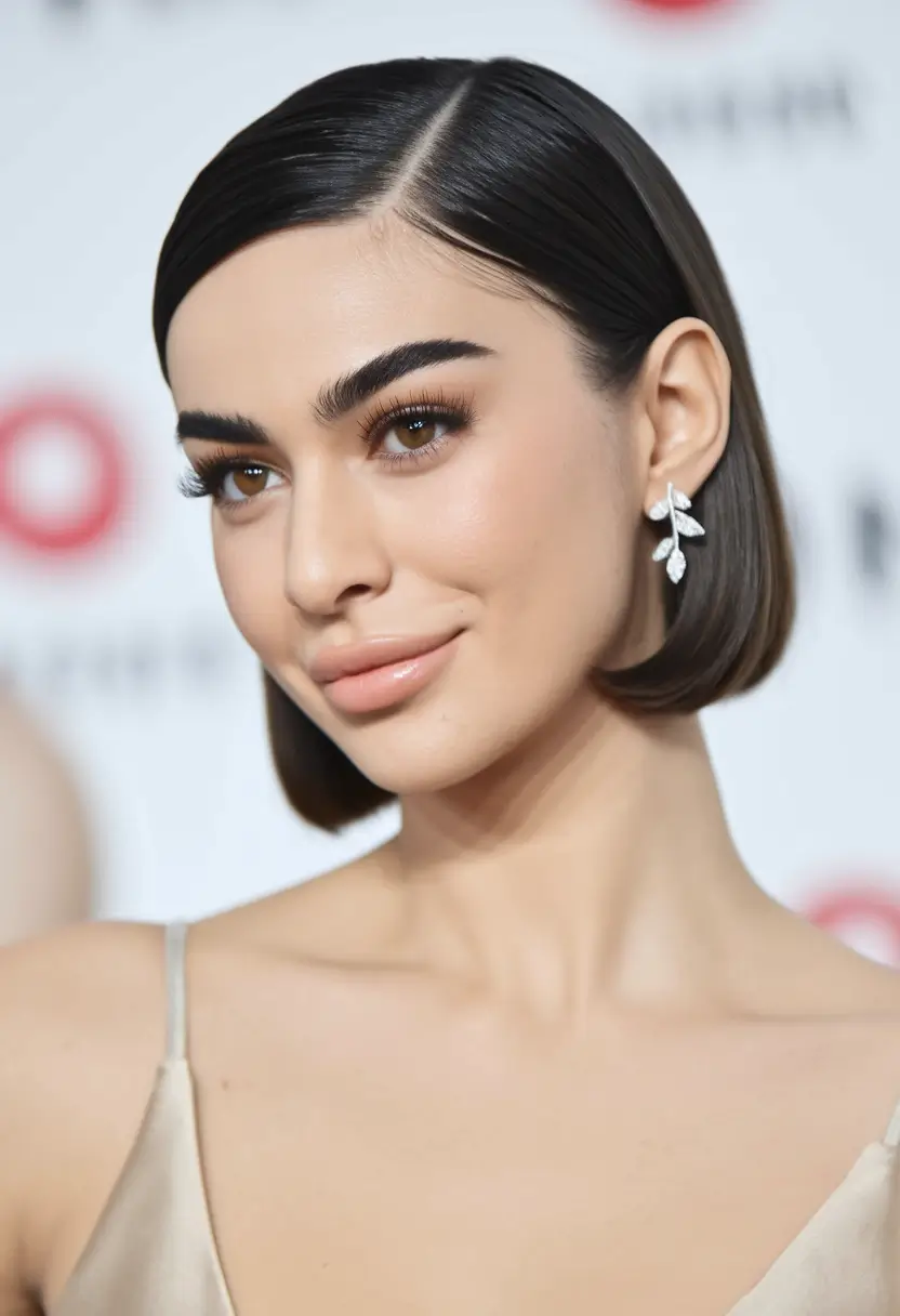 winter bob haircuts ideas 2025 2026 Classic Side-Part Elegance