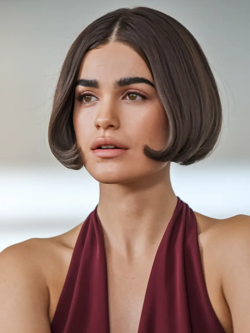 winter bob haircuts ideas 2025 2026 Polished Vintage Curve