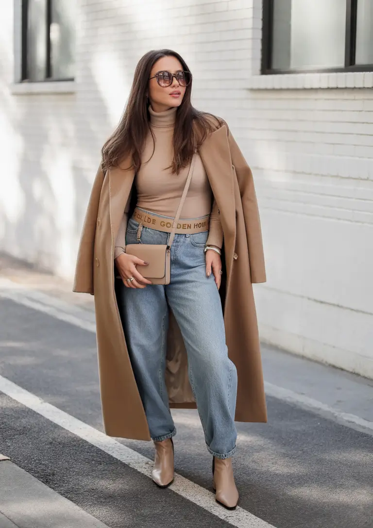 Winter Fashion Outfits 2025 / 2026 Trends Guide Timeless Camel Coat with Modern Denim